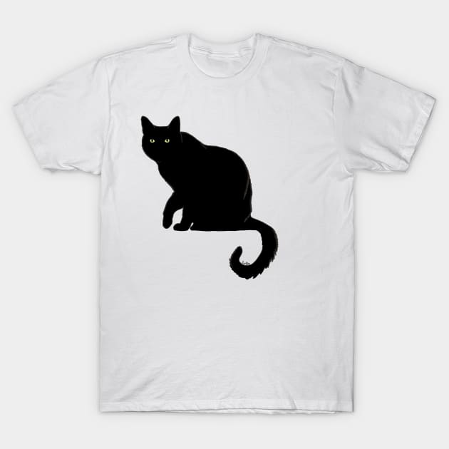 Black Cat void T-Shirt by EcoElsa